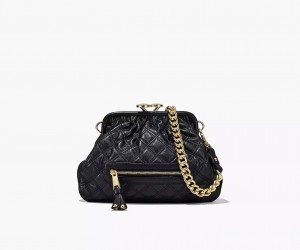 Black Marc Jacobs Re-Edition Quilted Leather Little Women's Shoulder Bags | MKDQ-38061