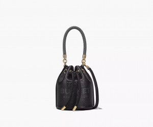 Black Marc Jacobs The Leather Mini Women's Bucket Bags | CAWV-48721