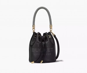 Black Marc Jacobs The Leather Women's Bucket Bags | FSJO-43598