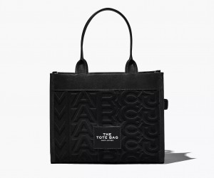 Black Marc Jacobs The Monogram Neoprene Large Women's Tote Bags | DOEL-82956