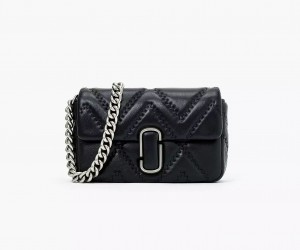 Black Marc Jacobs The Quilted Leather J Women's Shoulder Bags | EZHT-25986