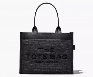 Black Marc Jacobs The Woven DTM Large| Women's Tote Bags | RZTK-12894