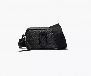 Black Marc Jacobs The Woven DTM Snapshot Women's Crossbody Bags | KNAD-58176