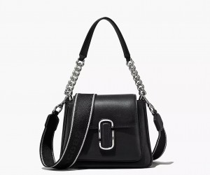 Black / Silver Marc Jacobs The J Chain Women's Shoulder Bags | LEWB-84759