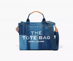 Blue Marc Jacobs The Denim Medium Women's Tote Bags | JTOB-65910