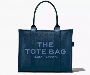 Blue Marc Jacobs The Leather Large Women's Tote Bags | BOKF-92810