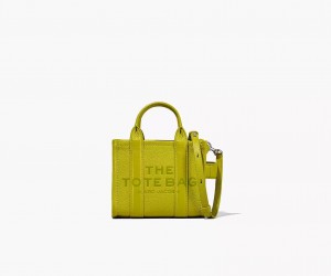 Green Marc Jacobs The Leather Mini Women's Tote Bags | VYIA-24359