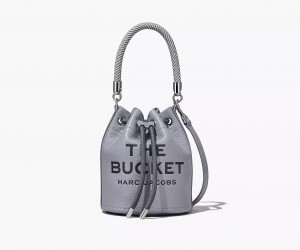 Grey Marc Jacobs The Leather Women's Bucket Bags | YFUS-34510