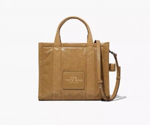 Light Brown Marc Jacobs The Shiny Crinkle Medium Women's Tote Bags | XEMT-46392