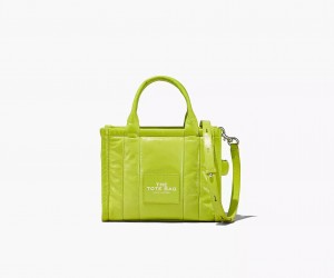 Light Green Marc Jacobs The Shiny Crinkle Leather Small Women's Tote Bags | BZGJ-82140