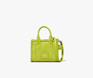 Light Green Marc Jacobs The Shiny Crinkle Leather Mini Women's Tote Bags | MFSP-70359