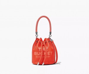 Orange Marc Jacobs The Leather Mini Women's Bucket Bags | VJFH-31270