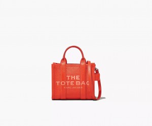 Orange Marc Jacobs The Leather Mini Women's Tote Bags | FHXJ-51934