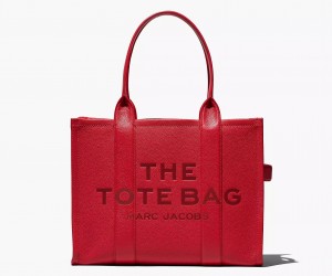 Red Marc Jacobs The Leather Large Women's Tote Bags | TQUY-52936