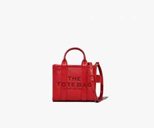 Red Marc Jacobs The Leather Mini Women's Tote Bags | KQXL-75896