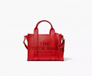 Red Marc Jacobs The Leather Small Women's Tote Bags | HCXW-18562