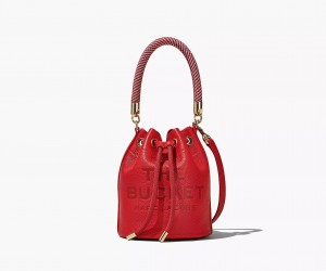 Red Marc Jacobs The Leather Women's Bucket Bags | RLHF-42518