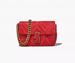 Red Marc Jacobs The Quilted Leather J Women's Shoulder Bags | XYTK-64179