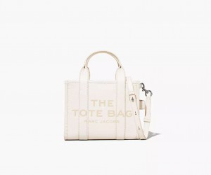 Silver Marc Jacobs The Leather Small Women's Tote Bags | TVPA-43206