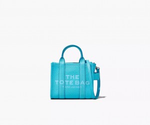 Turquoise Marc Jacobs The Leather Mini Women's Tote Bags | CUZN-76538