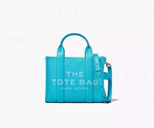 Turquoise Marc Jacobs The Leather Small Women's Tote Bags | EHZS-10892