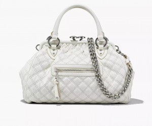 White Marc Jacobs Re-Edition Quilted Leather Women's Shoulder Bags | IJXU-28175