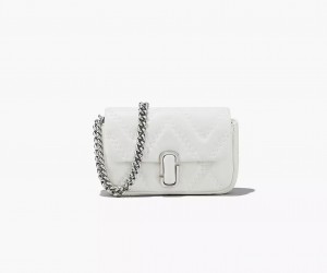 White Marc Jacobs The Quilted Leather J Women's Crossbody Bags | USGY-94612