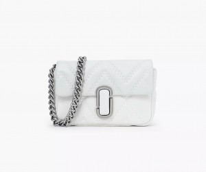 White Marc Jacobs The Quilted Leather J Women's Shoulder Bags | FGYE-58624