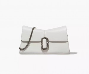 White Marc Jacobs The St. Marc Convertible Clutch Women's Shoulder Bags | LGRQ-34582