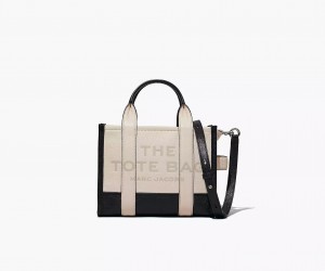 White / Black Marc Jacobs The Colorblock Small Women's Tote Bags | DBWJ-98453