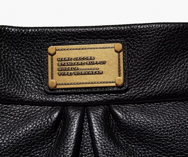 Black Marc Jacobs Re-Edition Hillier Hobo Women's Shoulder Bags | XDQC-70368