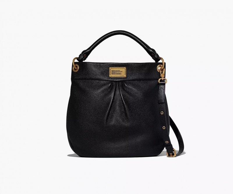 Black Marc Jacobs Re-Edition Hillier Hobo Women\'s Shoulder Bags | XDQC-70368