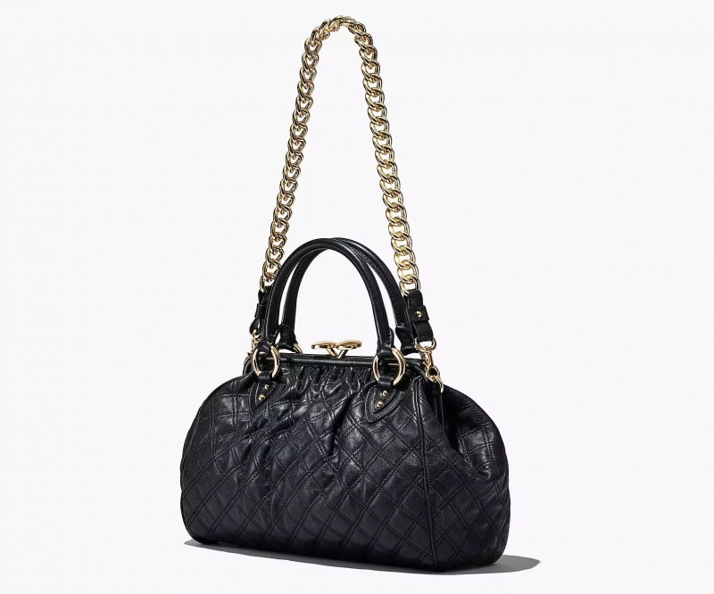 Black Marc Jacobs Re-Edition Quilted Leather Women's Shoulder Bags | ZRYA-29783