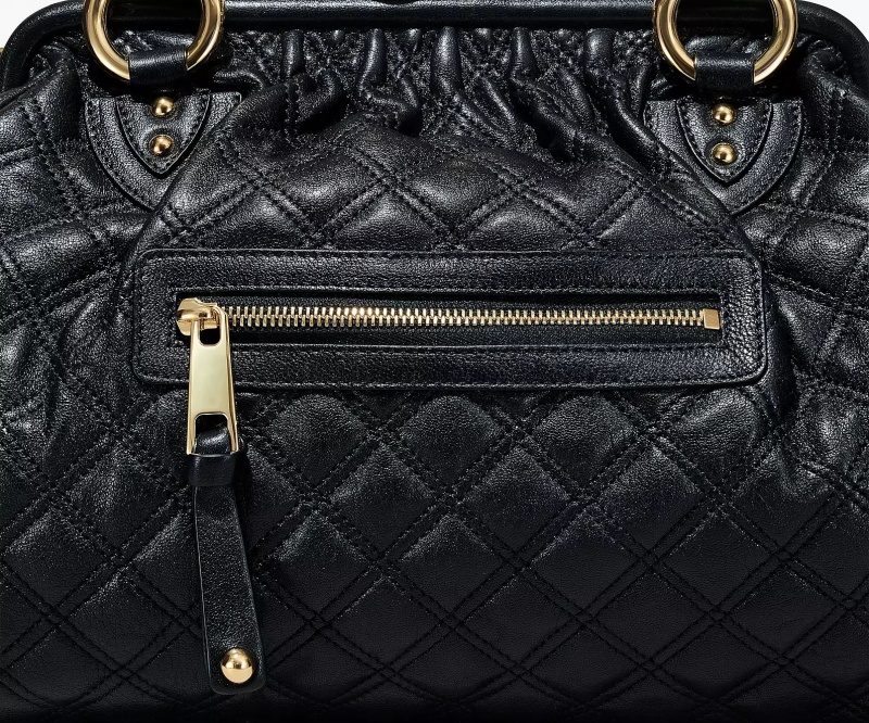 Black Marc Jacobs Re-Edition Quilted Leather Women's Shoulder Bags | ZRYA-29783