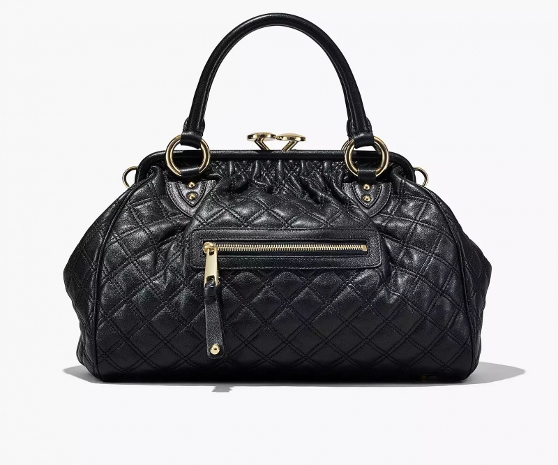 Black Marc Jacobs Re-Edition Quilted Leather Women's Shoulder Bags | ZRYA-29783