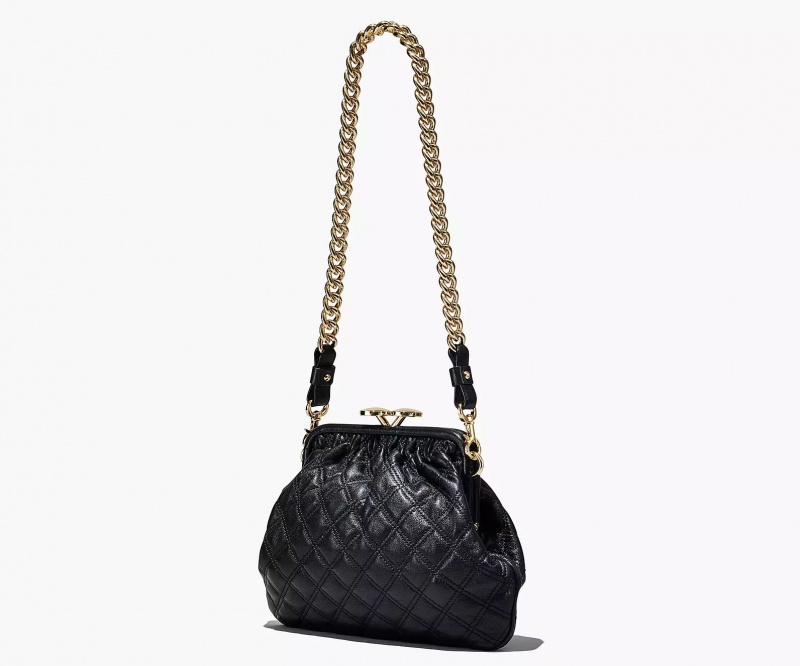 Black Marc Jacobs Re-Edition Quilted Leather Little Women's Shoulder Bags | MKDQ-38061