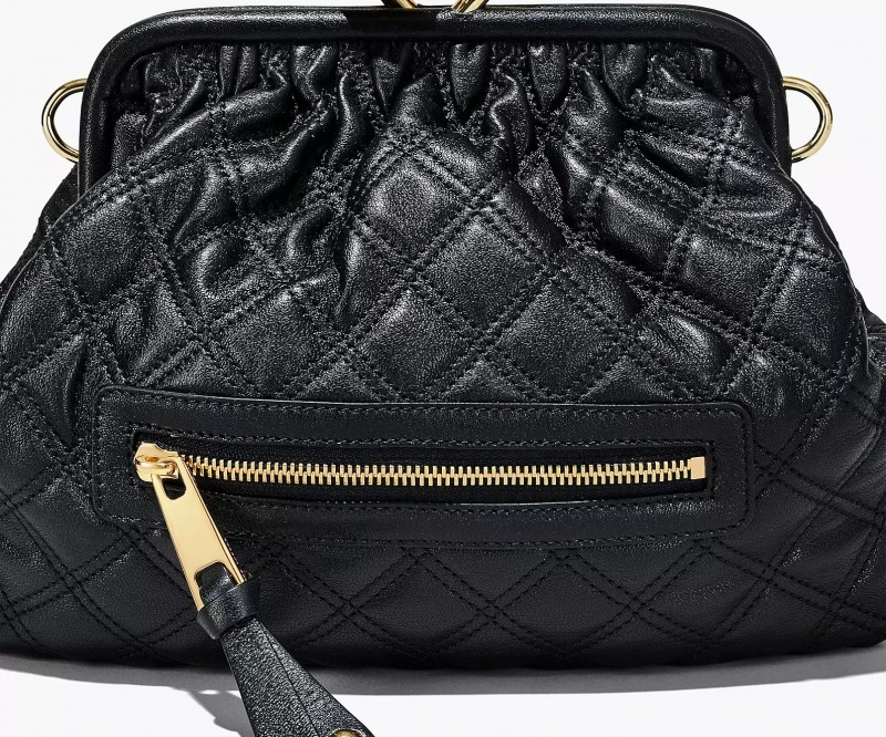 Black Marc Jacobs Re-Edition Quilted Leather Little Women's Shoulder Bags | MKDQ-38061