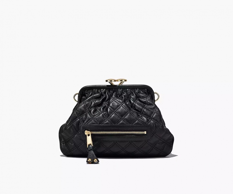 Black Marc Jacobs Re-Edition Quilted Leather Little Women's Shoulder Bags | MKDQ-38061