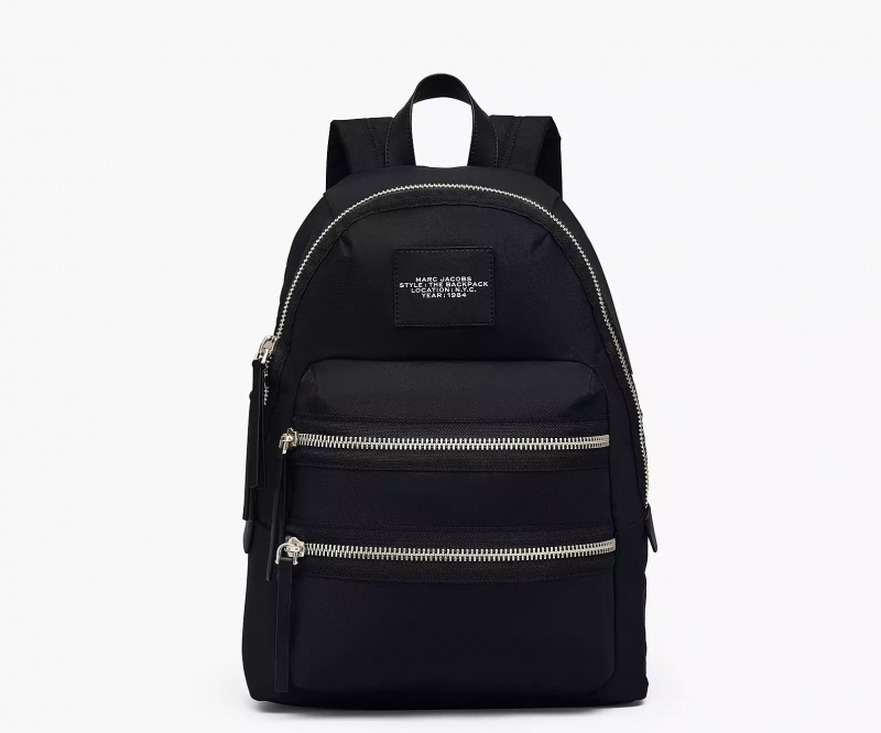 Black Marc Jacobs The Biker Nylon Large Women\'s Backpack | QWYL-37509