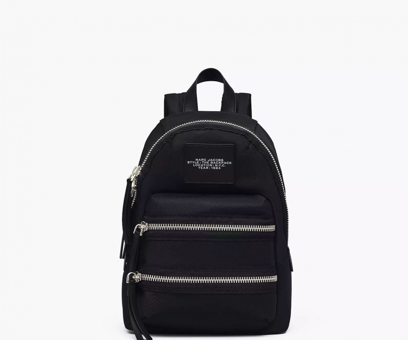 Black Marc Jacobs The Biker Nylon Medium Women\'s Backpack | UKPW-01374