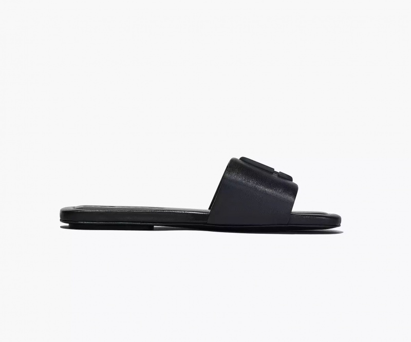 Black Marc Jacobs The J Marc Leather Women's Sandals | DUQV-20345