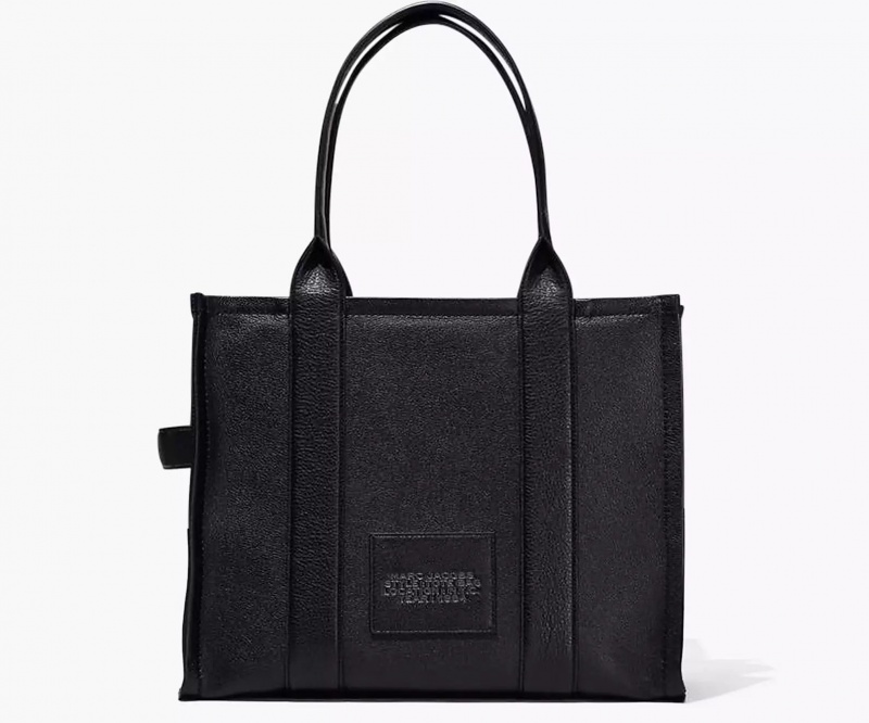 Black Marc Jacobs The Leather Large Women's Tote Bags | UGMS-56873