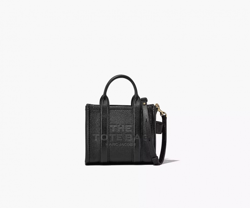 Black Marc Jacobs The Leather Mini Women\'s Tote Bags | DKEH-47236