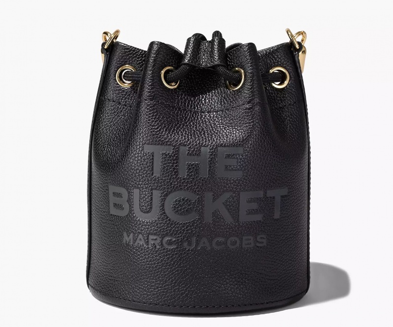 Black Marc Jacobs The Leather Women's Bucket Bags | FSJO-43598