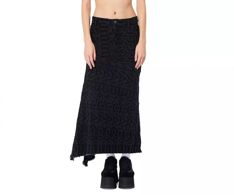 Black Marc Jacobs The Monogram Denim Women's Skirts | TUIO-13208