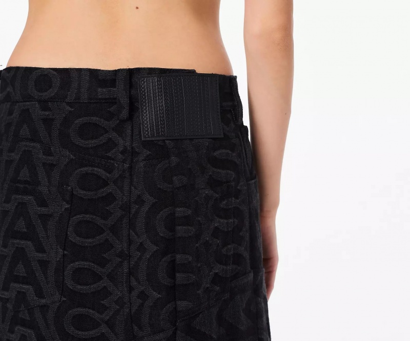 Black Marc Jacobs The Monogram Denim Women's Skirts | TUIO-13208