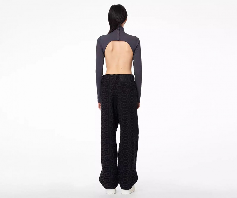 Black Marc Jacobs The Monogram Denim Women's Pants | SEIR-12530