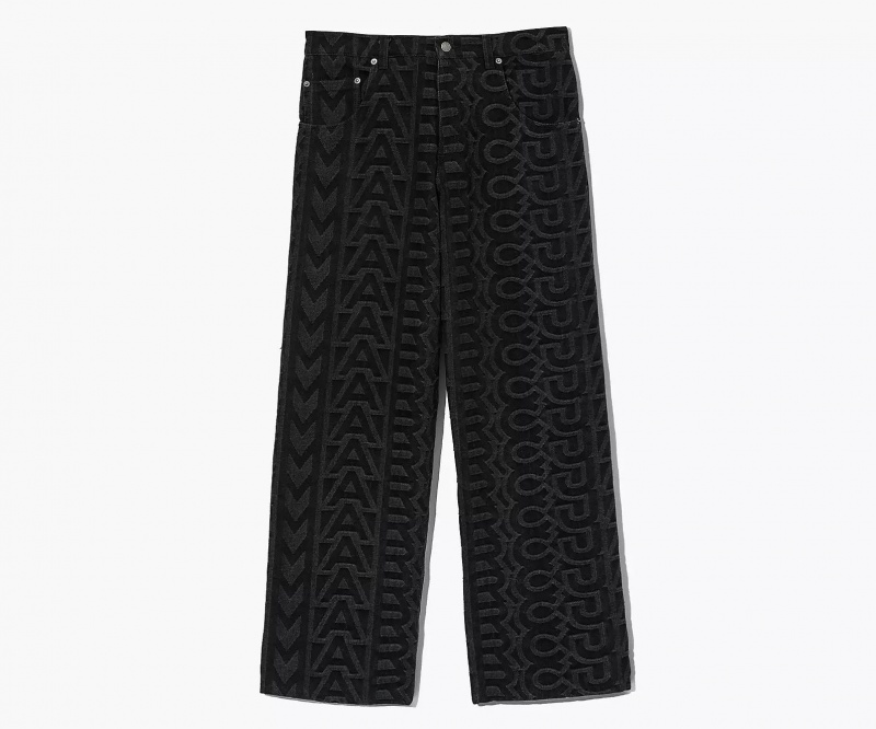 Black Marc Jacobs The Monogram Denim Women\'s Pants | SEIR-12530