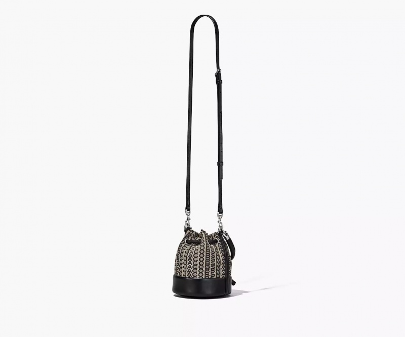 Black Marc Jacobs The Monogram Mini Women's Bucket Bags | AURT-80756