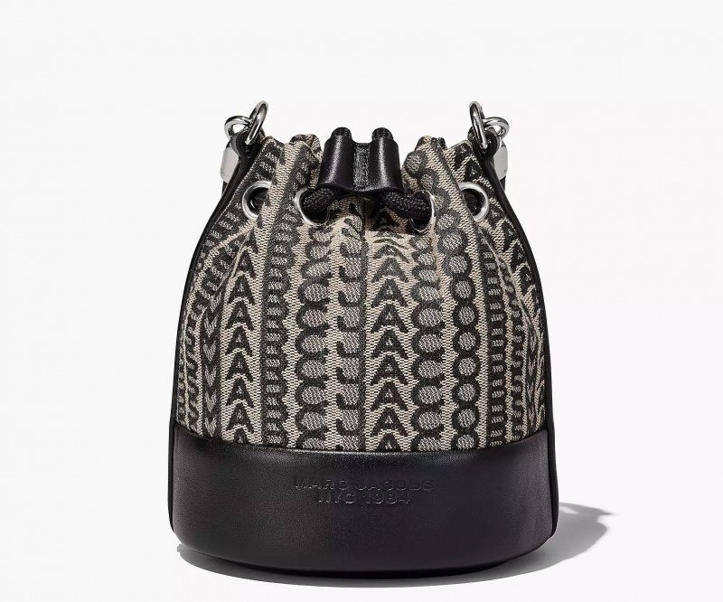 Black Marc Jacobs The Monogram Mini Women's Bucket Bags | AURT-80756